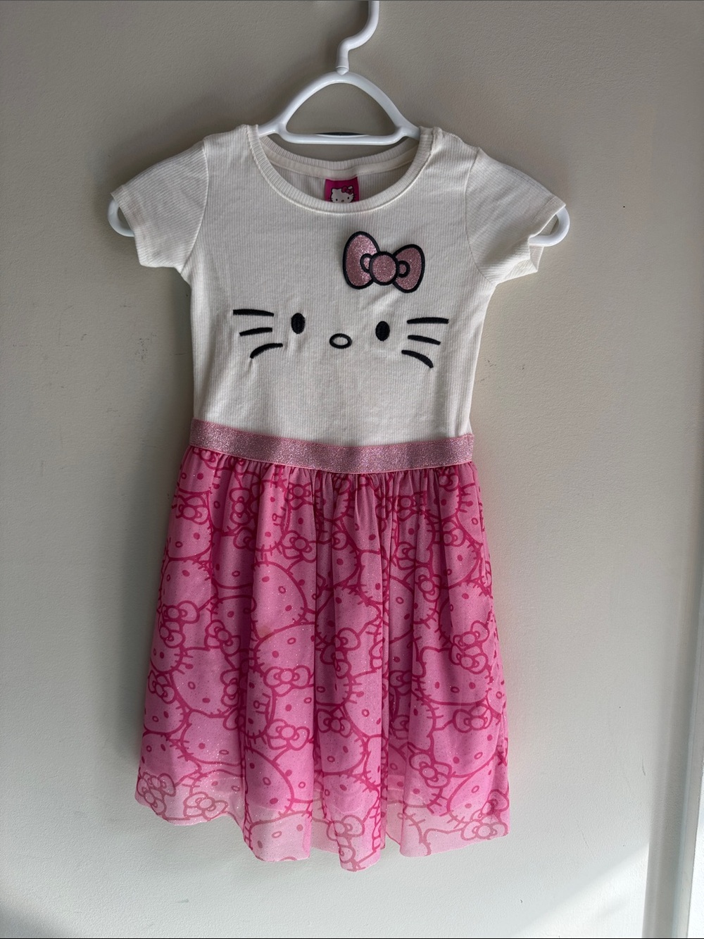 Hello Kitty White and Pink Girls' Character Party Dress
